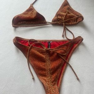 PrettyLittleThing Glitter Bikini Set